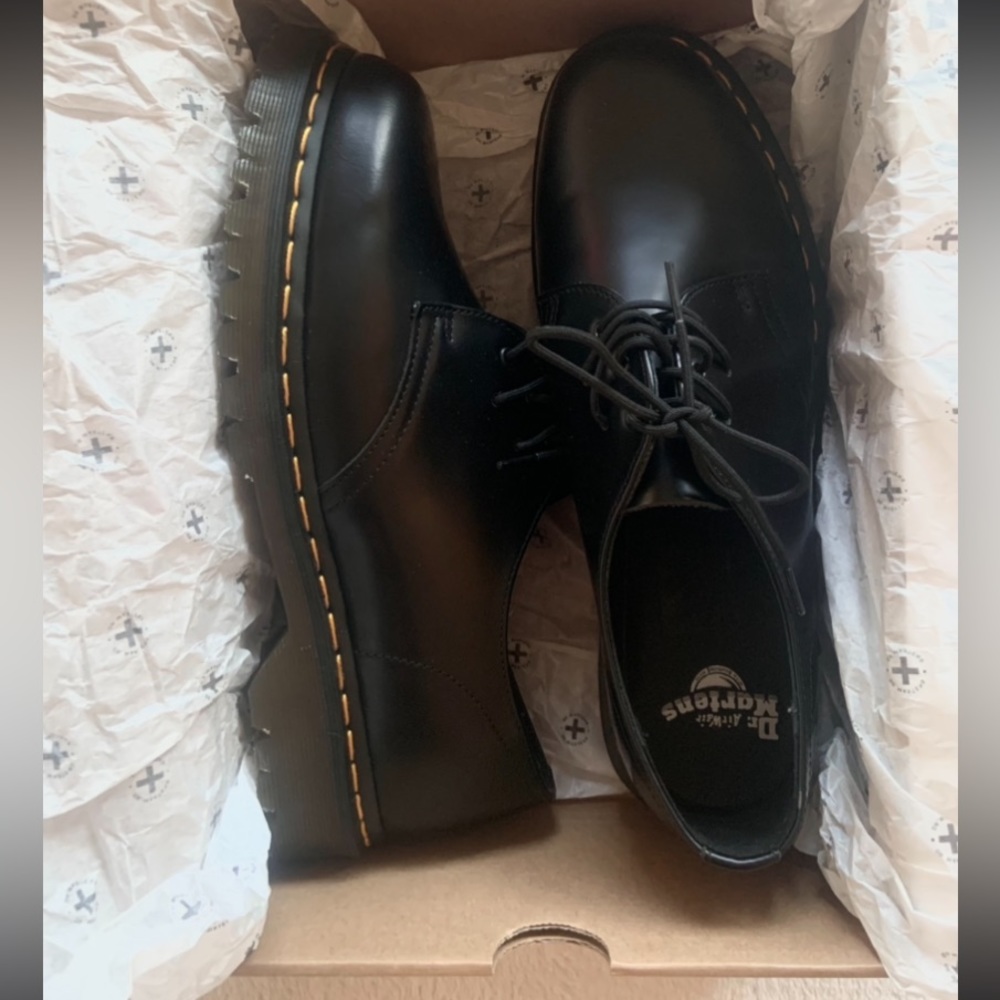 DR MARTENS 1461 Extreme Lace Polished Smooth Black - Picture 5 of 5
